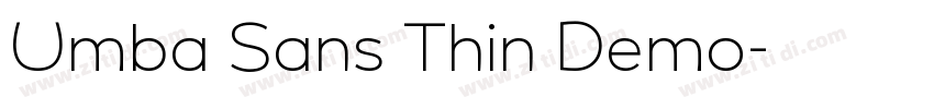 Umba Sans Thin Demo字体转换